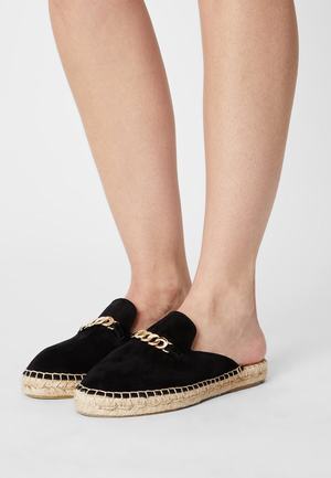 Women's Anna Field LEATHER Flat Slip on Slippers Black | JIWPRSK-03