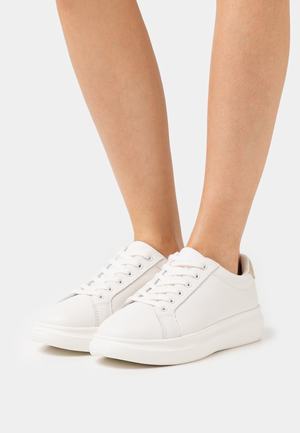 Women's Anna Field LEATHER Flat Sneakers White | AZJHYQX-14