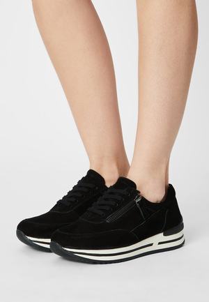 Women's Anna Field LEATHER Flat Zip UP Sneakers Black | ONRLDIK-34