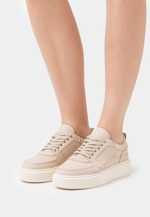 Women's Anna Field LEATHER Sneakers Grey Brown | THIVZUA-08