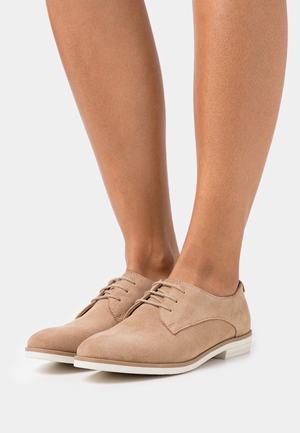 Women's Anna Field Lace up Flat Low Shoes Brown | YJACHUW-21