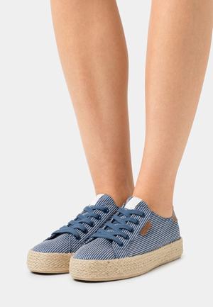 Women's Anna Field Lace up Low Shoes Blue | JOFGSZT-41