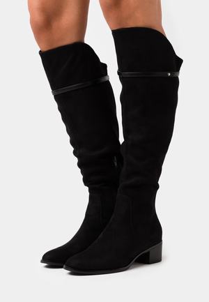 Women's Anna Field Over the knee Boots Black | BGPVSLR-26