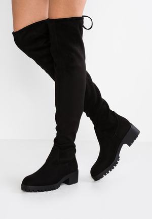 Women's Anna Field Over the knee Boots Black | ETIBSYD-65