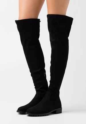 Women's Anna Field Over the knee Boots Black | KYDQLOT-87