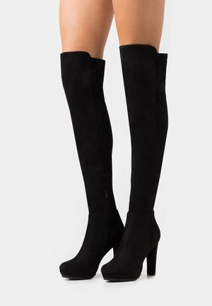 Women's Anna Field Over the knee Boots Black | YMAKBPX-92