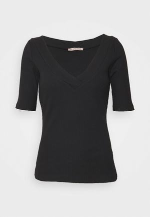 Women's Anna Field Print T Shirts Black | GKSLFAC-52