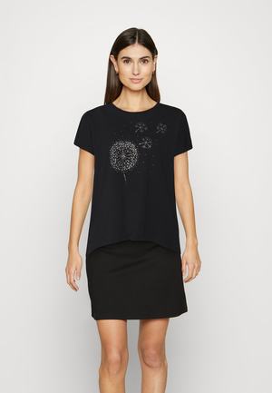 Women's Anna Field Print T Shirts Black | SFPRKEQ-35