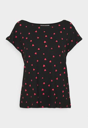 Women's Anna Field Print T Shirts Black | UHNBGEJ-41