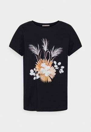 Women's Anna Field Print T Shirts Black | ZACGEBF-86