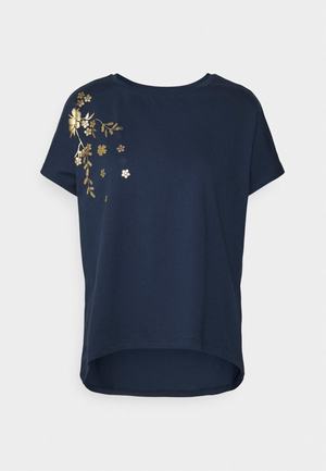 Women's Anna Field Print T Shirts Dark Blue | ONRZCYX-61