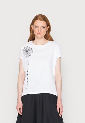 Women's Anna Field Print T Shirts White | ANUSMTQ-35