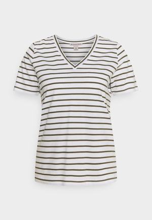 Women's Anna Field Print T Shirts White | PNXAMTB-51