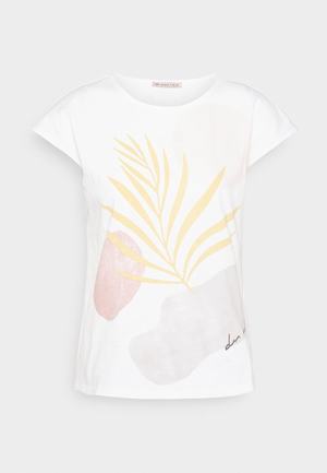 Women's Anna Field Print T Shirts White | QBZUWYO-51