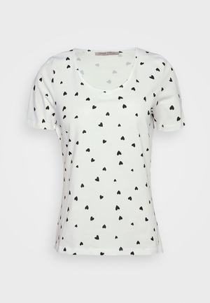 Women's Anna Field Print T Shirts White | XIVBOFC-35