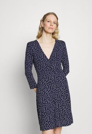 Women's Anna Field Quarter Wrap Mini Dress Dark Blue | MHOWGEB-10