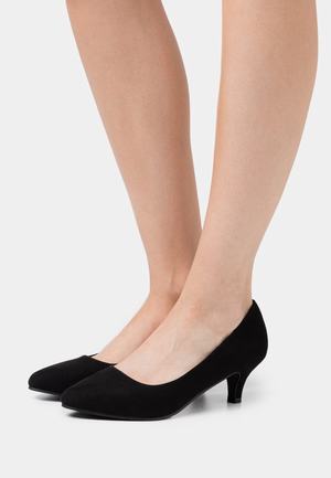 Women's Anna Field Slip on Heels Black | NUWCTXM-69