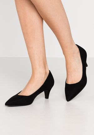 Women's Anna Field Slip on Heels Black | SPUTHXV-47