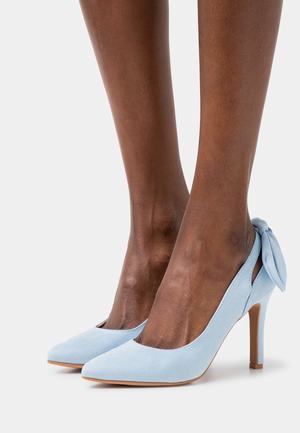 Women's Anna Field Slip on Heels Light Blue | ICBZUSM-59