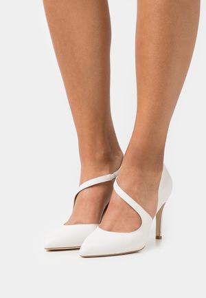 Women's Anna Field Slip on Heels White | TXCUNZR-61