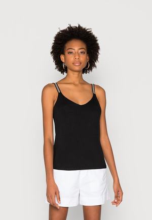 Women's Anna Field Tops Black | VJBTHUX-41