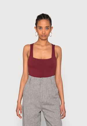 Women's Anna Field Tops Dark Red | TUZQFKL-93