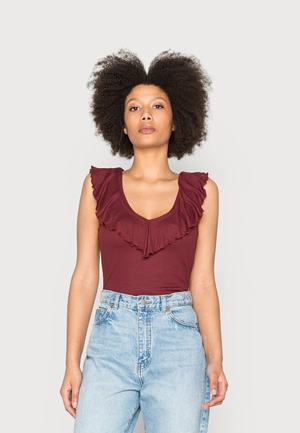 Women's Anna Field Tops Dark Red | UCZEVBD-03