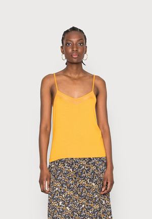 Women's Anna Field Tops Dark Yellow | CEMXBWV-67