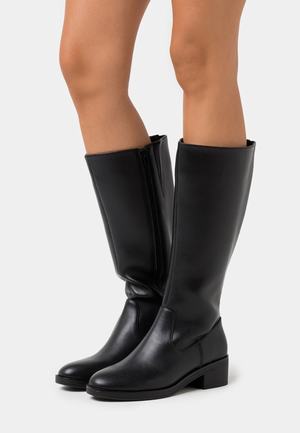 Women's Anna Field Winter Block heel Zip UP Winter Boots Black | PSOEFYD-65