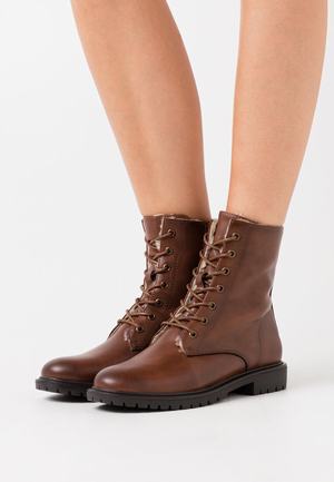 Women's Anna Field Winter Flat Zip UP Winter Boots Brown | BVWLDFY-04