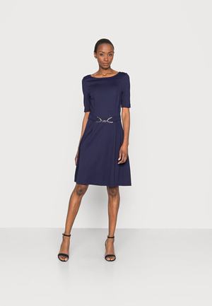 Women's Anna Field Zip UP Dress Dark Blue | SBEFINC-34