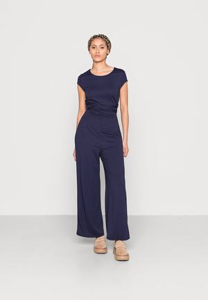 Women's Anna Field Zip UP Jumpsuit Dark Blue | MKHFNLA-65