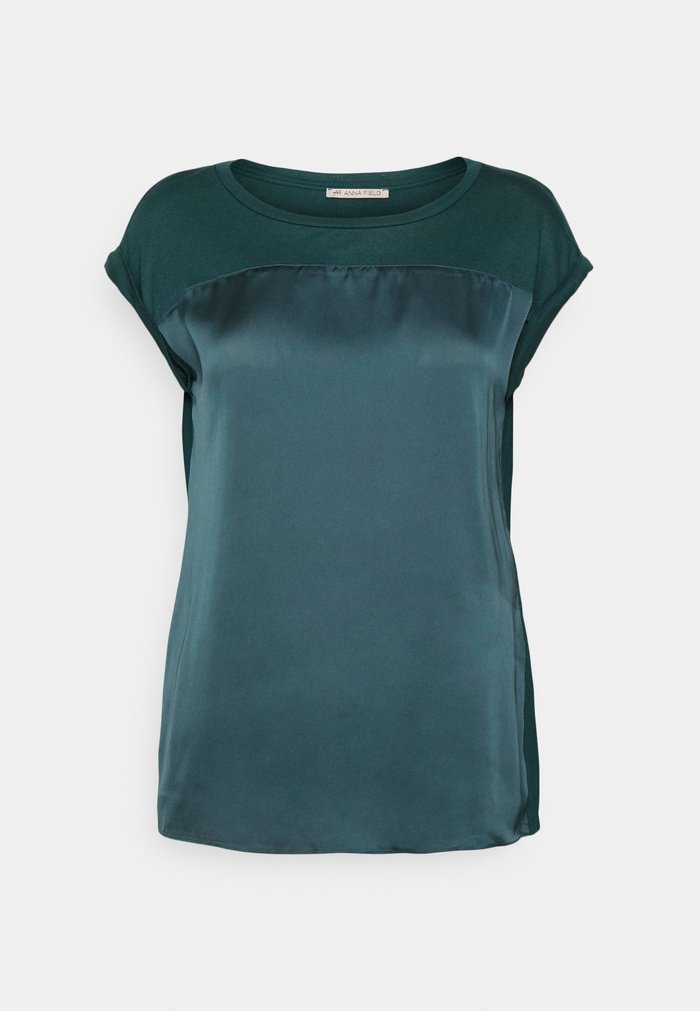 Women\'s Anna Field BASIC Shirts Dark Green | NLRETZU-75