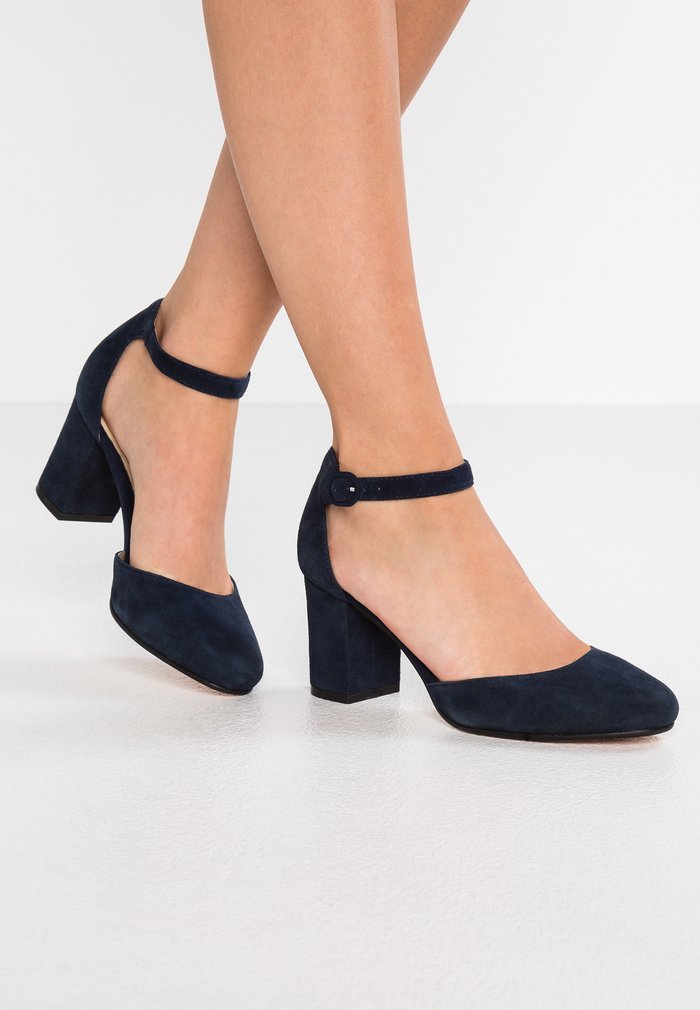 Women\'s Anna Field Block heel Heels Dark Blue | KYZLPFG-81