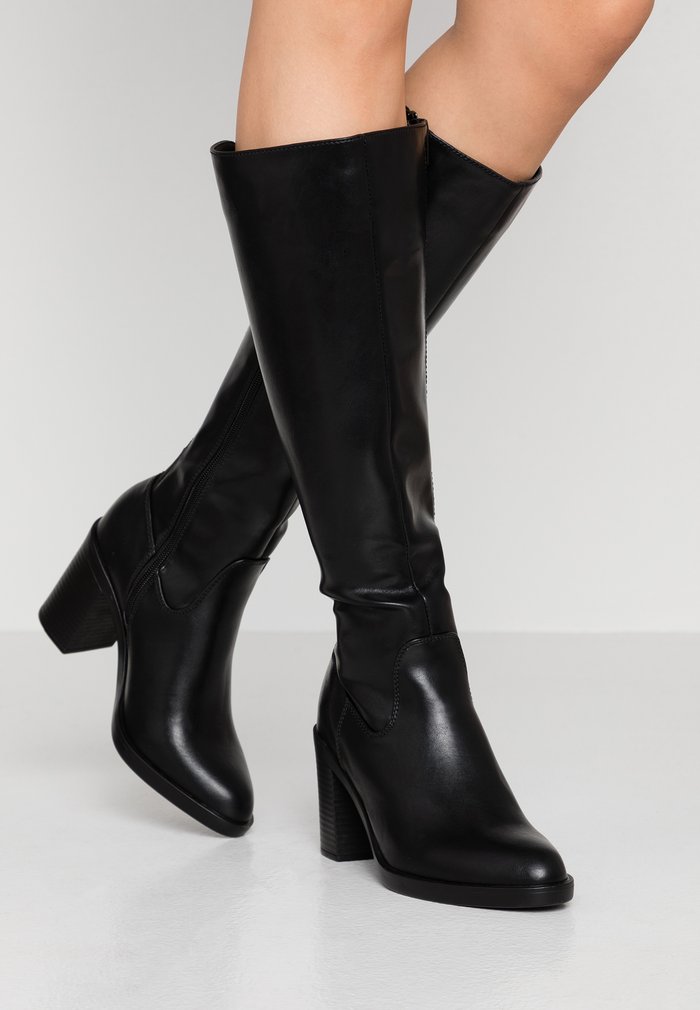 Women\'s Anna Field Block heel Zip UP Boots Black | AJSQBIR-65
