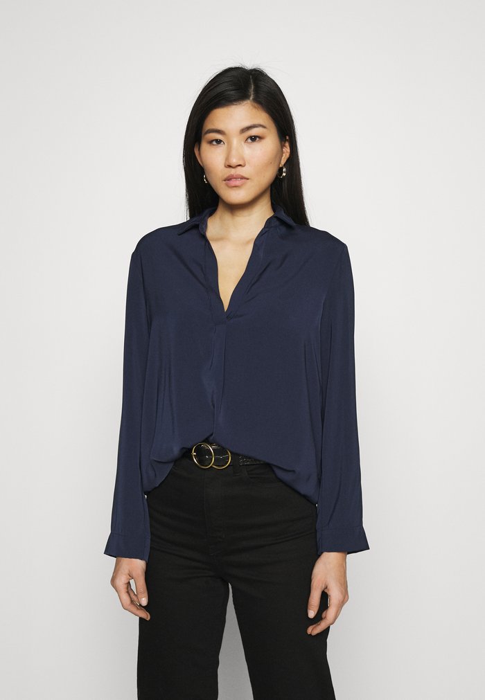 Women\'s Anna Field Blouse Dark Blue | SMOKRXJ-90