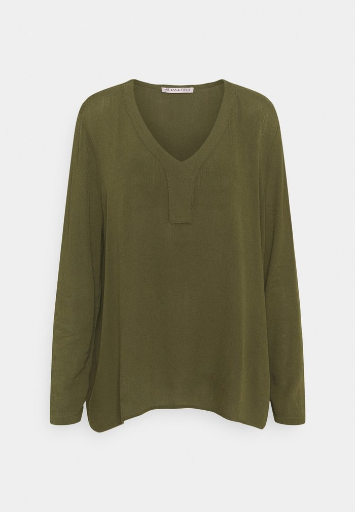 Women's Anna Field Blouse Olive | WBNZHOF-80