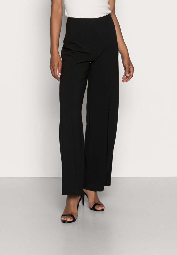 Women\'s Anna Field CLEAN WIDE LEG Trousers Black | XBUOWKA-51