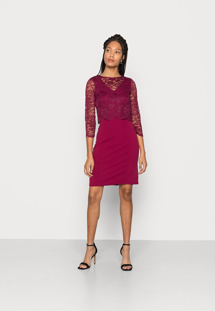 Women\'s Anna Field Cocktail Party Dress Burgundy | RPNETUL-65