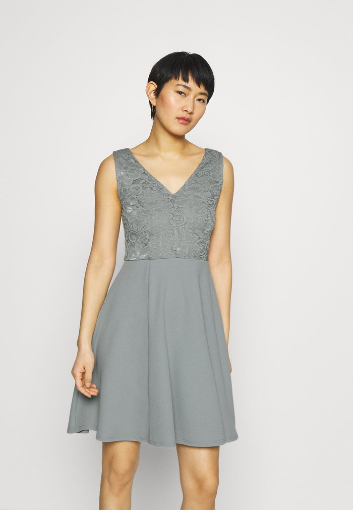 Women\'s Anna Field Cocktail Party Dress Grey | YNKFMVL-21