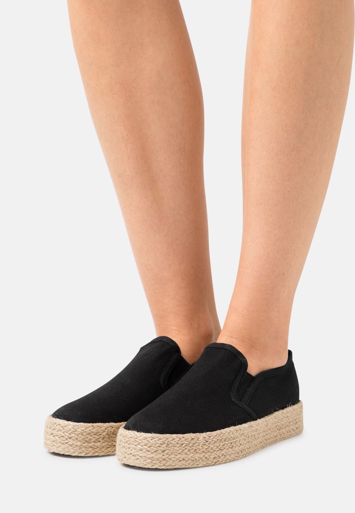 Women\'s Anna Field Espadrille Slip on Low Shoes Black | QJYVRWC-19