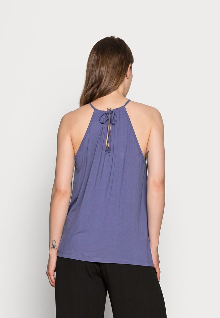 Women's Anna Field KEYHOLE HALTERNECK Tops Blue | OEPAIZF-75