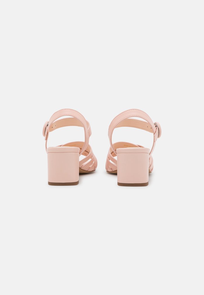 Women's Anna Field LEATHER Block heel Buckle Sandals Light Pink | XPEOAWN-91