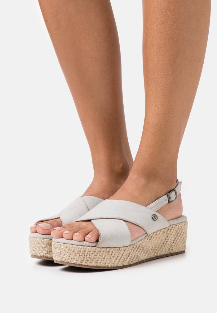 Women\'s Anna Field LEATHER Buckle Sandals Grey | DLEQRAT-01