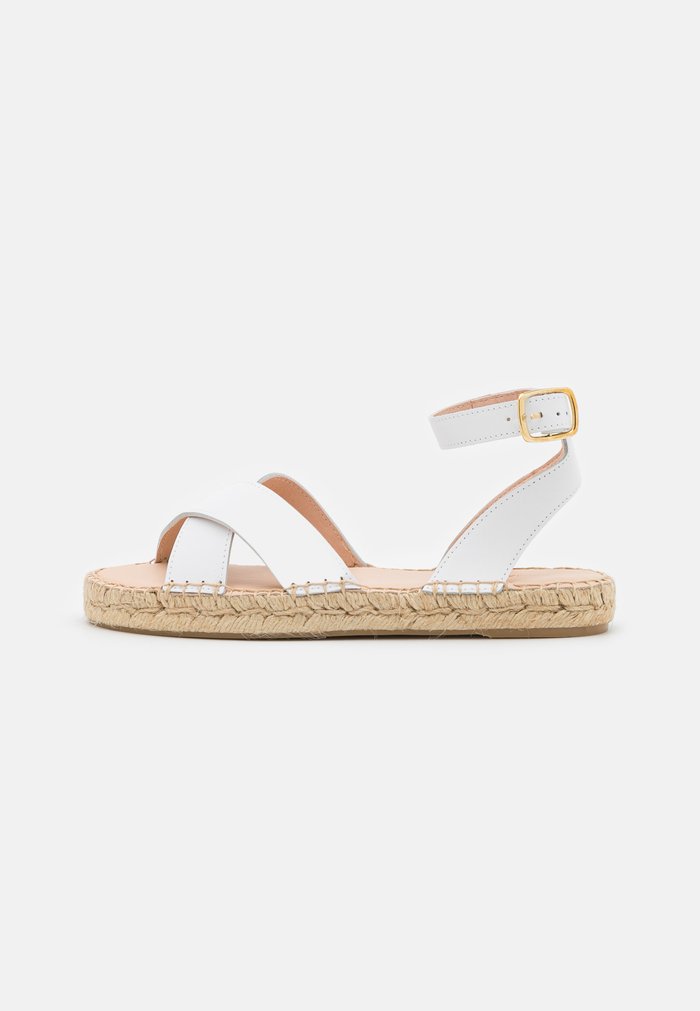 Women's Anna Field LEATHER Flat Buckle Sandals White | OYESXPI-30