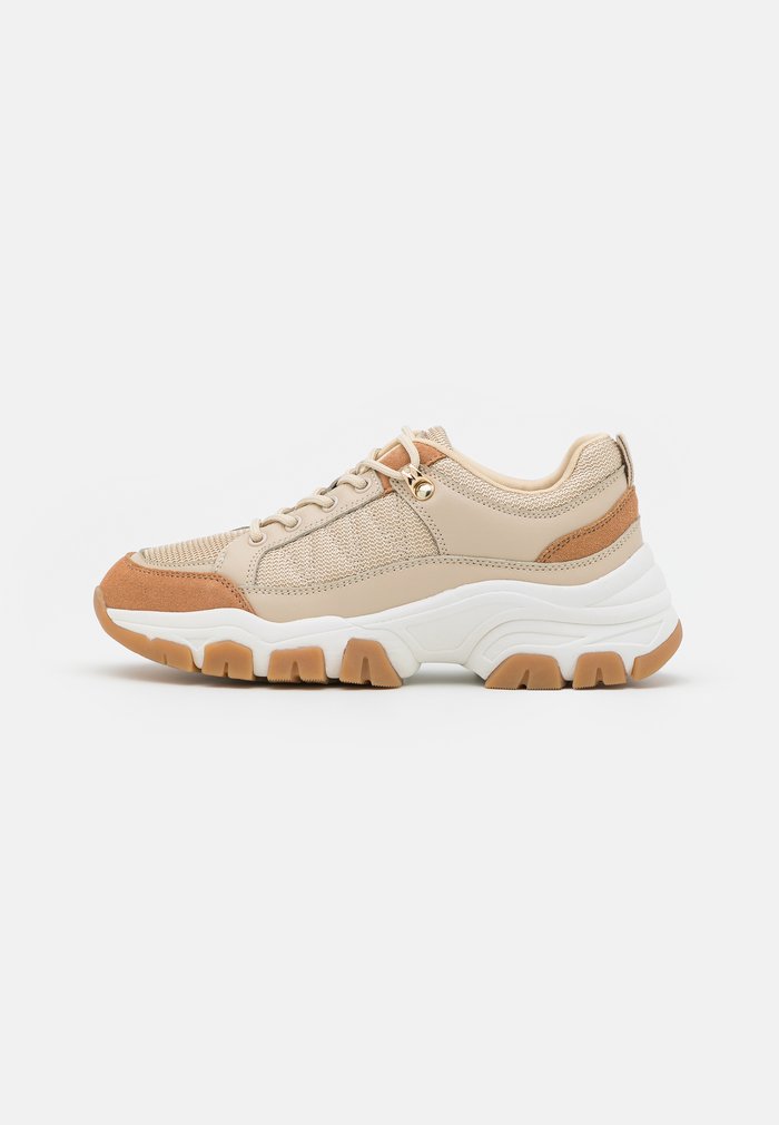 Women's Anna Field LEATHER Flat Sneakers Beige | NQSBYPI-75