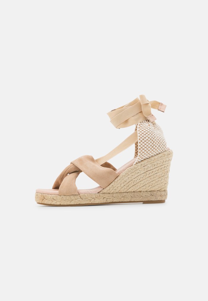 Women's Anna Field LEATHER Wedge Sandals Light Pink | AIQJOCK-37