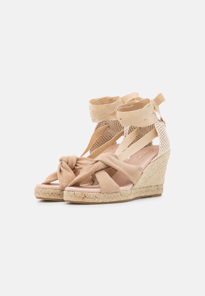 Women's Anna Field LEATHER Wedge Sandals Light Pink | AIQJOCK-37