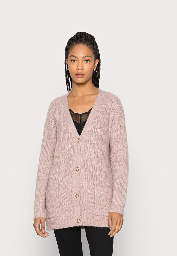 Women\'s Anna Field LONG WITH POCKET Cardigan Pink | AMRGEDW-48