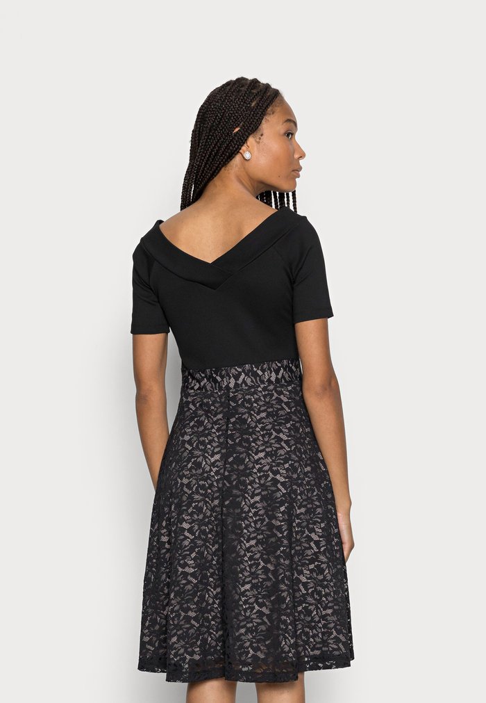 Women's Anna Field SHORT SHOULDER Cocktail Party Dress Black | KWFBOXH-91